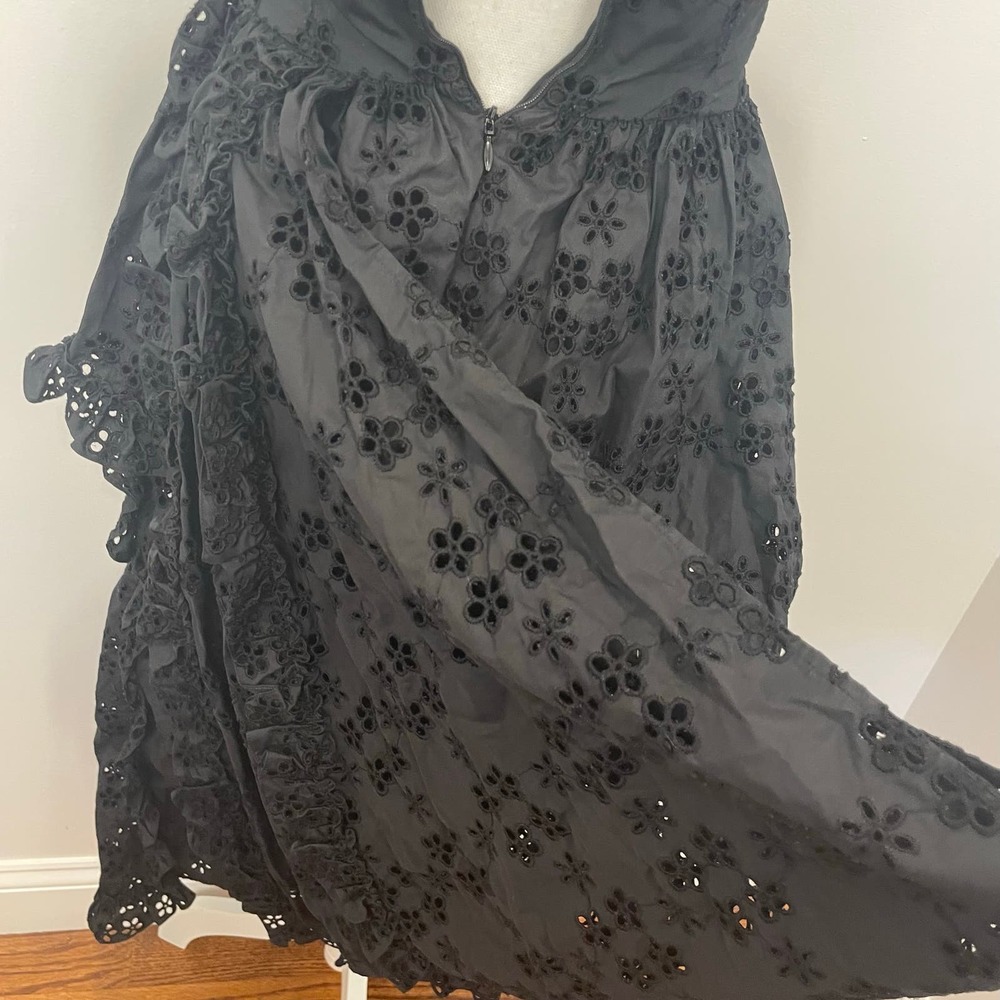 Simone Rocha Eyelet Midi Dress Sleeveless Draped Back Dress Size 2 NWT $1,770 - Picture 9 of 13